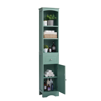 AN3- Tall Bathroom Cabinet;  Freestanding Storage Cabinet with Drawer;  MDF Board;  Adjustable Shelf - Likeshoppe 