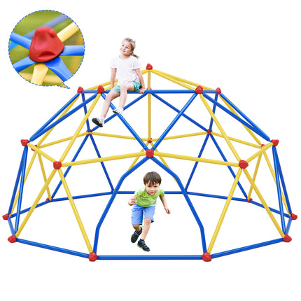 BB12- Kids Climbing Dome Jungle Gym - 10 ft Geometric Playground Dome Climber Play Center with Rust & UV Resistant Steel, Supporting 1000 LBS - Likeshoppe 