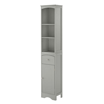 AN3- Tall Bathroom Cabinet;  Freestanding Storage Cabinet with Drawer;  MDF Board;  Adjustable Shelf - Likeshoppe 