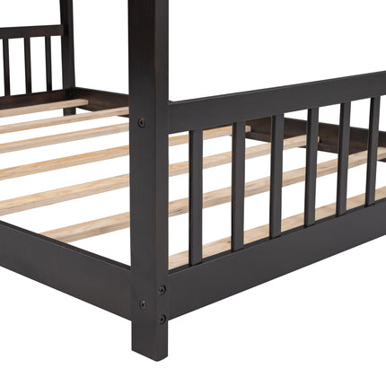 AS35- Full Size House Bed Wood Bed - Likeshoppe 