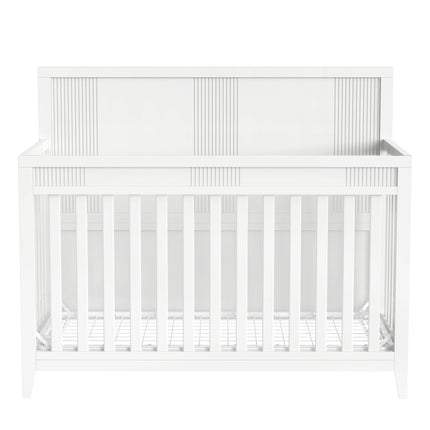 AO4-Certified Baby Safe Crib, Pine Solid Wood, Non-Toxic Finish, Snow White - Likeshoppe 