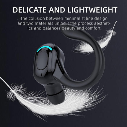 CD5- Bluetooth Earpiece, HiFi Stereo Sound Wireless Handsfree Headset with Charging Cable, Noise Reduction IPX4 Waterproof Earphones for Smartphones Laptop Trucker Driver - Likeshoppe 