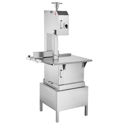 BS3- Commercial Electric Meat Bandsaw, 2200W Stainless Steel Vertical Bone Sawing Machine, Workbeach 24.4" x 20.5", 0.16-8.7 Inch Cutting Thickness, Frozen Meat Cutter with 6 Blades for Rib Pork Beef - Likeshoppe 