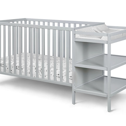 AO21-Palmer 3-in-1 Convertible Crib and Changer Combo Gray - Likeshoppe 