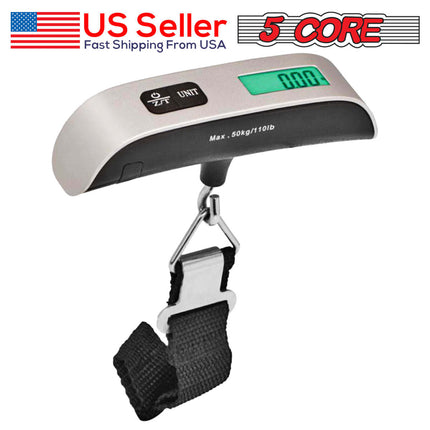 BR1- 5 Core Digital Luggage Scale Travel Weight Scales Portable for Packages Bag Suitcases TSA Approved 400 lbs Capacity Bascula De Peso kg Y Libras w Hook - LSS-004 - Likeshoppe 