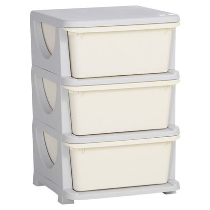 AU1- Kids Storage Unit Dresser-Cream White - Likeshoppe 