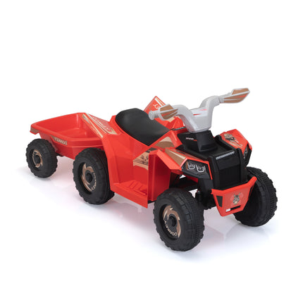 BH13- Children's Beach Car - with Trailer - Red - Likeshoppe 