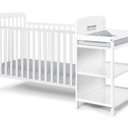 AO22- Ramsey 3-in-1 Convertible Crib and Changer Combo White - Likeshoppe 