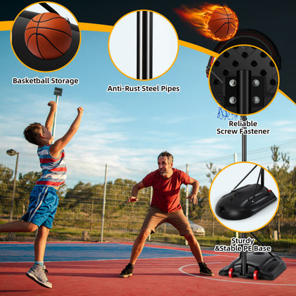 BG10- Portable Basketball Hoop Stand with Wheels and 2 Nets - Likeshoppe 