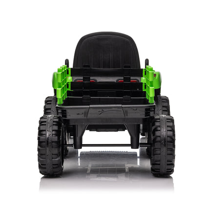 BH20- Ride on Tractor with Trailer,12V Battery Powered Electric Tractor Toy w/Remote Control,electric car for kids,Three speed adjustable,Power display, USB,MP3 ,Bluetooth,LED light,Two-point safety belt - Likeshoppe 