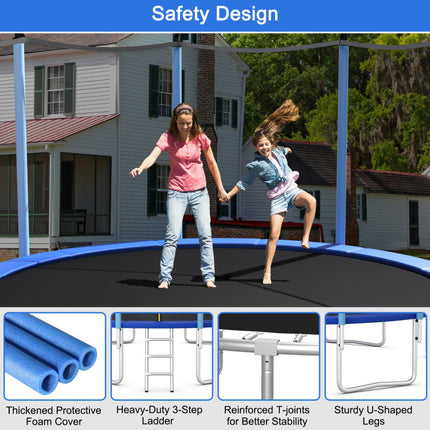 BA48- Outdoor Trampoline with Safety Closure Net - Likeshoppe 