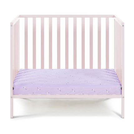 AO10- Palmer 3-in-1 Convertible Mini Crib Pastel Pink w/ Mattress Pad - Likeshoppe 