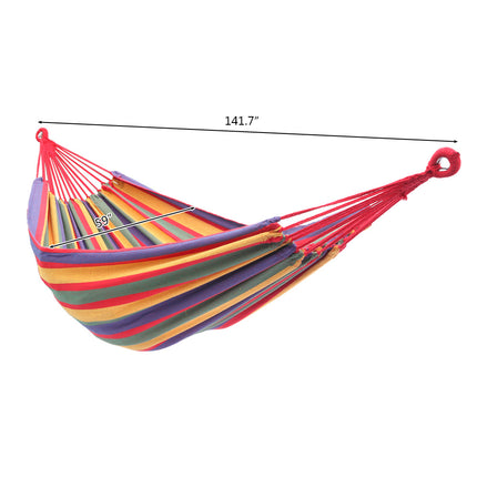 BK3- 200*150cm Portable Polyester & Cotton Hammock Four Red - Likeshoppe 