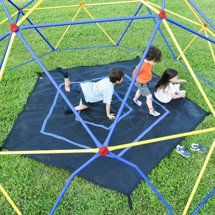 BB7- 10ft Geometric Dome Climber Play Center, Kids Climbing Dome Tower with Hammock, Rust & UV Resistant Steel Supporting 1000 LBS - Likeshoppe 