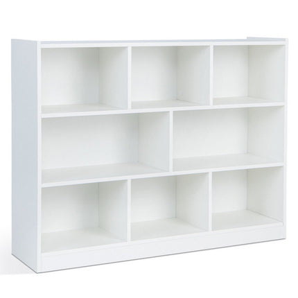 AT22- 3-Tier Open Bookcase 8-Cube Floor Standing Storage Shelves Display Cabinet - Likeshoppe 