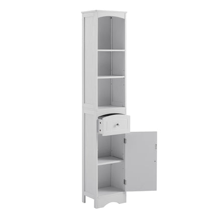 AN3- Tall Bathroom Cabinet;  Freestanding Storage Cabinet with Drawer;  MDF Board;  Adjustable Shelf - Likeshoppe 