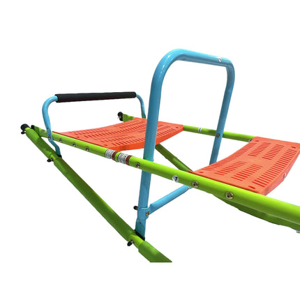 BD4- XSS008 high quality kids seesaw plastic seat playground equipment cute baby plastic rocker outdoor children blue and green steel tube for kids age 3+ - Likeshoppe 