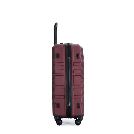 CA1- 3 Piece Luggage Sets ABS Lightweight Suitcase with Two Hooks;  Spinner Wheels;  TSA Lock;  (20/24/28)