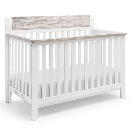 A012- Hayes 4-in-1 Convertible Crib White/Natural - Likeshoppe 