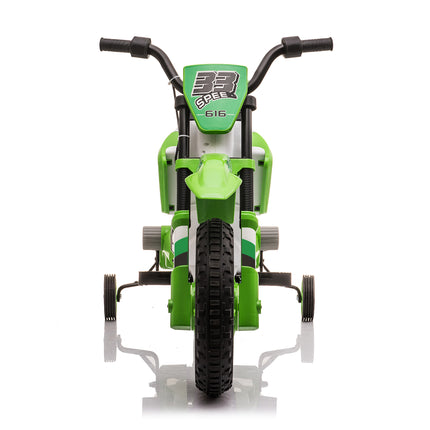 BH12- 12V Kids Ride on Toy Motorcycle, Electric Motor Toy Bike with Training Wheels for Kids 3-6, Green - Likeshoppe 