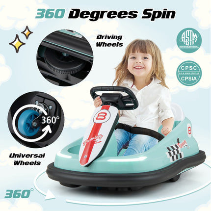 BH22-6V kids Ride-on Bumper Car with 360° Spinning and Dual Motors - Likeshoppe 