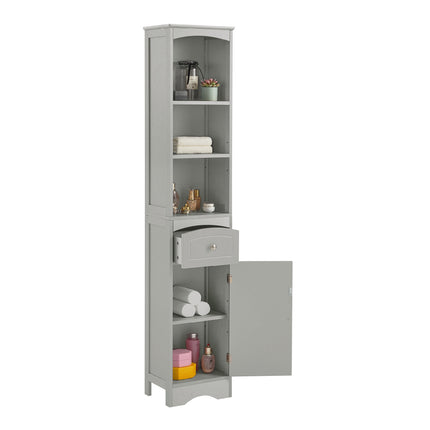 AN3- Tall Bathroom Cabinet;  Freestanding Storage Cabinet with Drawer;  MDF Board;  Adjustable Shelf - Likeshoppe 