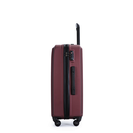 CA1- 3 Piece Luggage Sets ABS Lightweight Suitcase with Two Hooks;  Spinner Wheels;  TSA Lock;  (20/24/28)