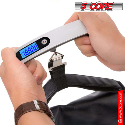 BR3- 5 Core Luggage Scale Handheld Portable weighing Electronic Digital Hanging Bag Weight Scales Travel 110 LBS 50 KG - 5 Core LSS-005 - Likeshoppe 