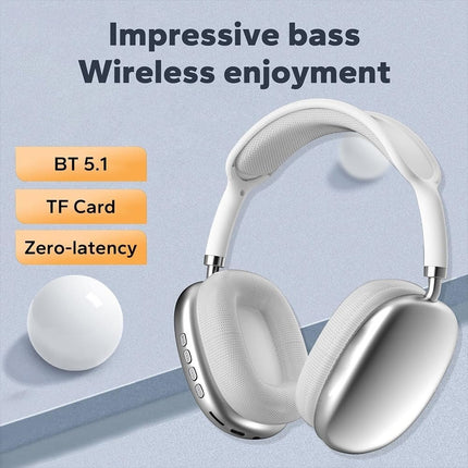 CD2- New Max P9 Pro Wireless Bluetooth Headphones HiFi Stereo Noise Cancelling Waterproof Mic Pods Over Ear Sports - Likeshoppe 