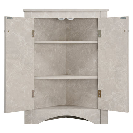 AM4- Triangle Bathroom Storage Cabinet with Adjustable Shelves;  Freestanding Floor Cabinet for Home Kitchen