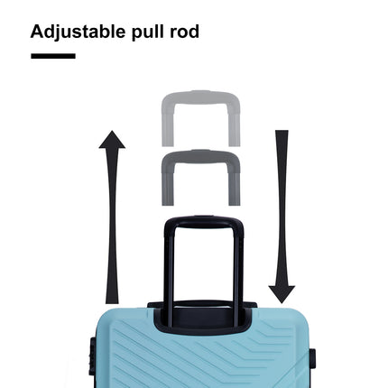 CA1- 3 Piece Luggage Sets ABS Lightweight Suitcase with Two Hooks;  Spinner Wheels;  TSA Lock;  (20/24/28)