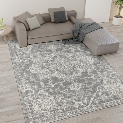 AQ8- Distressed Medallion Woven Area Rug - Likeshoppe 