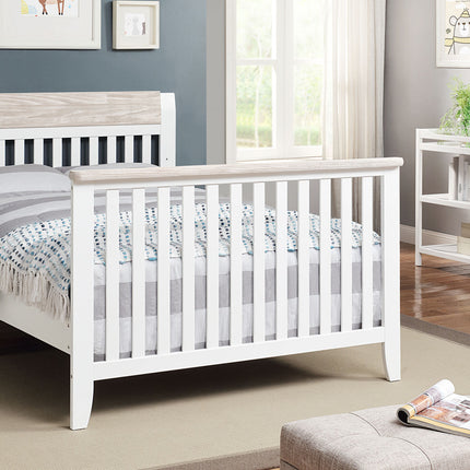 A012- Hayes 4-in-1 Convertible Crib White/Natural - Likeshoppe 