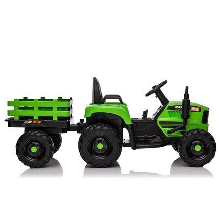 BH20- Ride on Tractor with Trailer,12V Battery Powered Electric Tractor Toy w/Remote Control,electric car for kids,Three speed adjustable,Power display, USB,MP3 ,Bluetooth,LED light,Two-point safety belt - Likeshoppe 