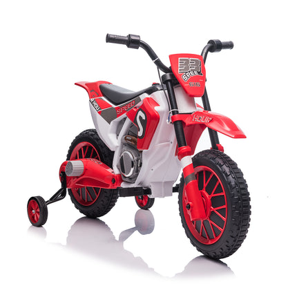 BH8- 12V Kids Ride on Toy Motorcycle, Electric Motor Toy Bike with Training Wheels for Kids 3-6, Red - Likeshoppe 