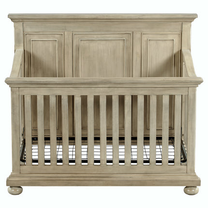 A015- Traditional Farmhouse Style 4-in-1 Full Size Convertible Crib - Converts to Toddler Bed, Daybed and Full-Size Bed, Stone Gray - Likeshoppe 