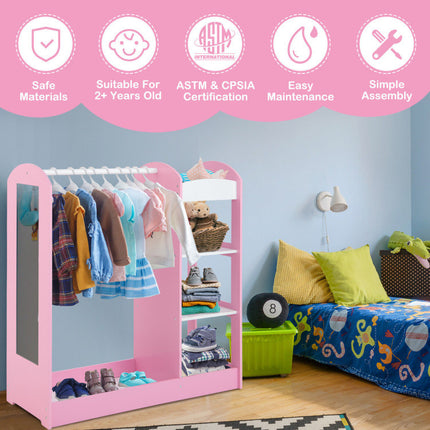 AU3- Kids Dress Up Storage with Mirror - Likeshoppe 