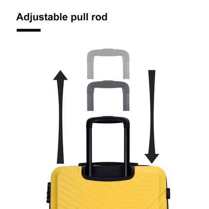 CA1- 3 Piece Luggage Sets ABS Lightweight Suitcase with Two Hooks;  Spinner Wheels;  TSA Lock;  (20/24/28)