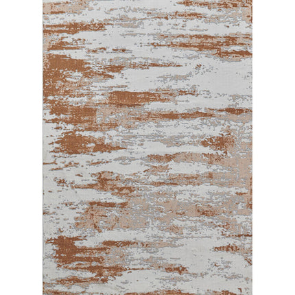 AQ23- ZARA Collection Abstract Design Gray Brown Rust Machine Washable Super Soft Area Rug - Likeshoppe 