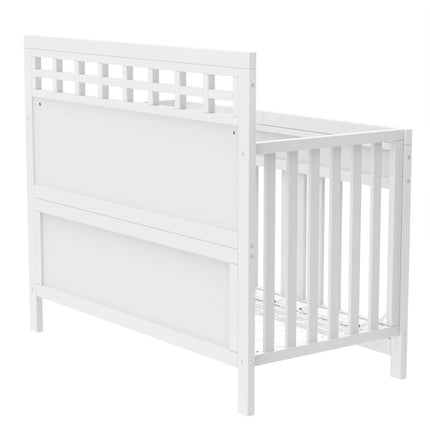 AO5- Certified Baby Safe Crib, Pine Solid Wood, Non-Toxic Finish, Snow White - Likeshoppe 