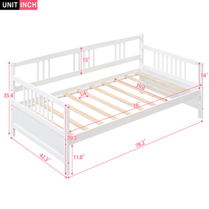 AS3- Modern Solid Wood Daybed;  Multifunctional;  Twin Size - Likeshoppe 