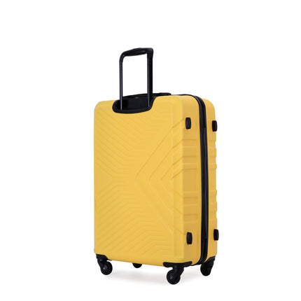 CA1- 3 Piece Luggage Sets ABS Lightweight Suitcase with Two Hooks;  Spinner Wheels;  TSA Lock;  (20/24/28)