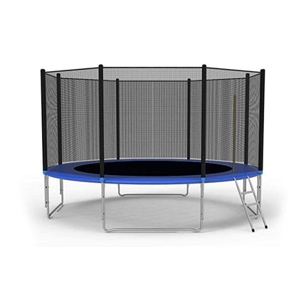 BA51-10' Round Trampoline Combo Bounce Jump Trampoline With Safety Enclosure And Spring Pad - Likeshoppe 