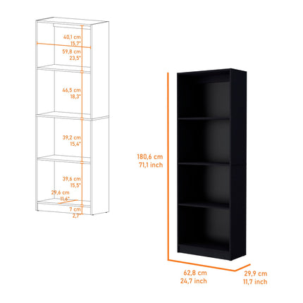 AM5-Sutton Bookcase with Tier Storage Shelves - Likeshoppe 