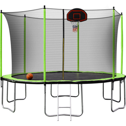 BA44- 12ft green trampoline 2023 - Likeshoppe 