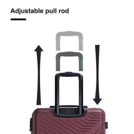 CA1- 3 Piece Luggage Sets ABS Lightweight Suitcase with Two Hooks;  Spinner Wheels;  TSA Lock;  (20/24/28)