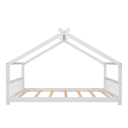 AS35- Full Size House Bed Wood Bed - Likeshoppe 