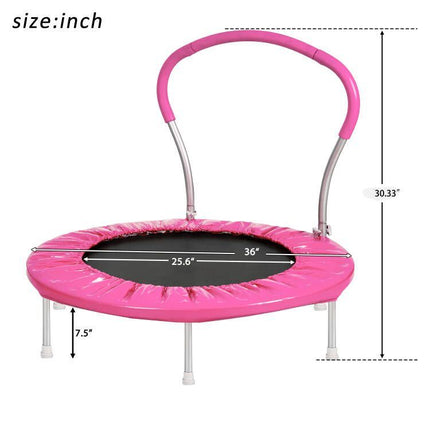 BA10- 36" TRAMPOLINE WITH HANDLE(PI)-METAL - Likeshoppe 