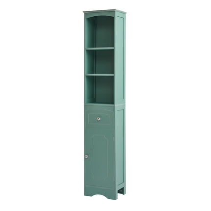 AN3- Tall Bathroom Cabinet;  Freestanding Storage Cabinet with Drawer;  MDF Board;  Adjustable Shelf - Likeshoppe 