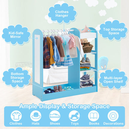 AU3- Kids Dress Up Storage with Mirror - Likeshoppe 